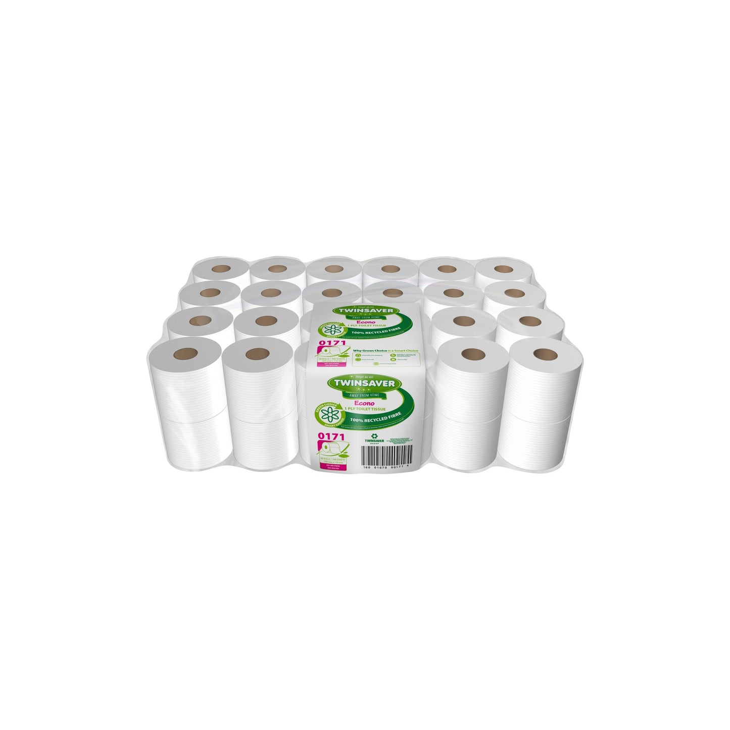 Twinsaver 1 Ply Toilet Paper Econo (Pack of 48 Rolls) (Code 0171)