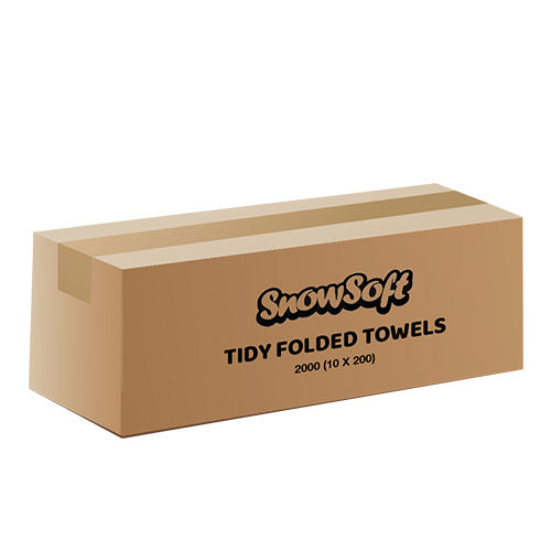 Snow Soft 1 Ply Tidy Folded Towel (10 x 200 Per Case) - BULK PACK OF 15