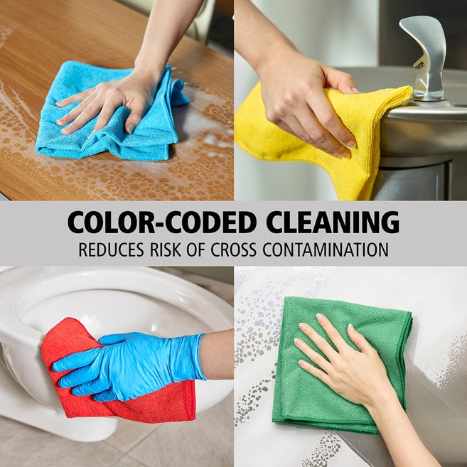 Rubbermaid HYGEN r-40 Recycled Microfiber Cloths, 16inx16in/40cmx40cm