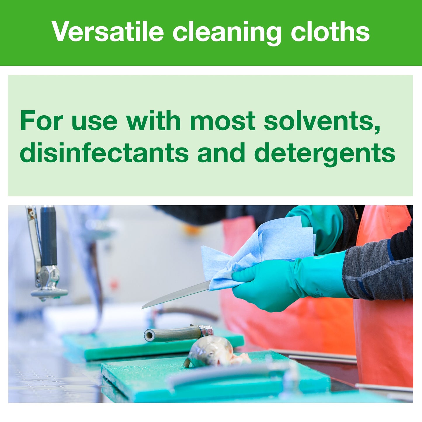Tork Long-Lasting Cleaning Cloth Green W8