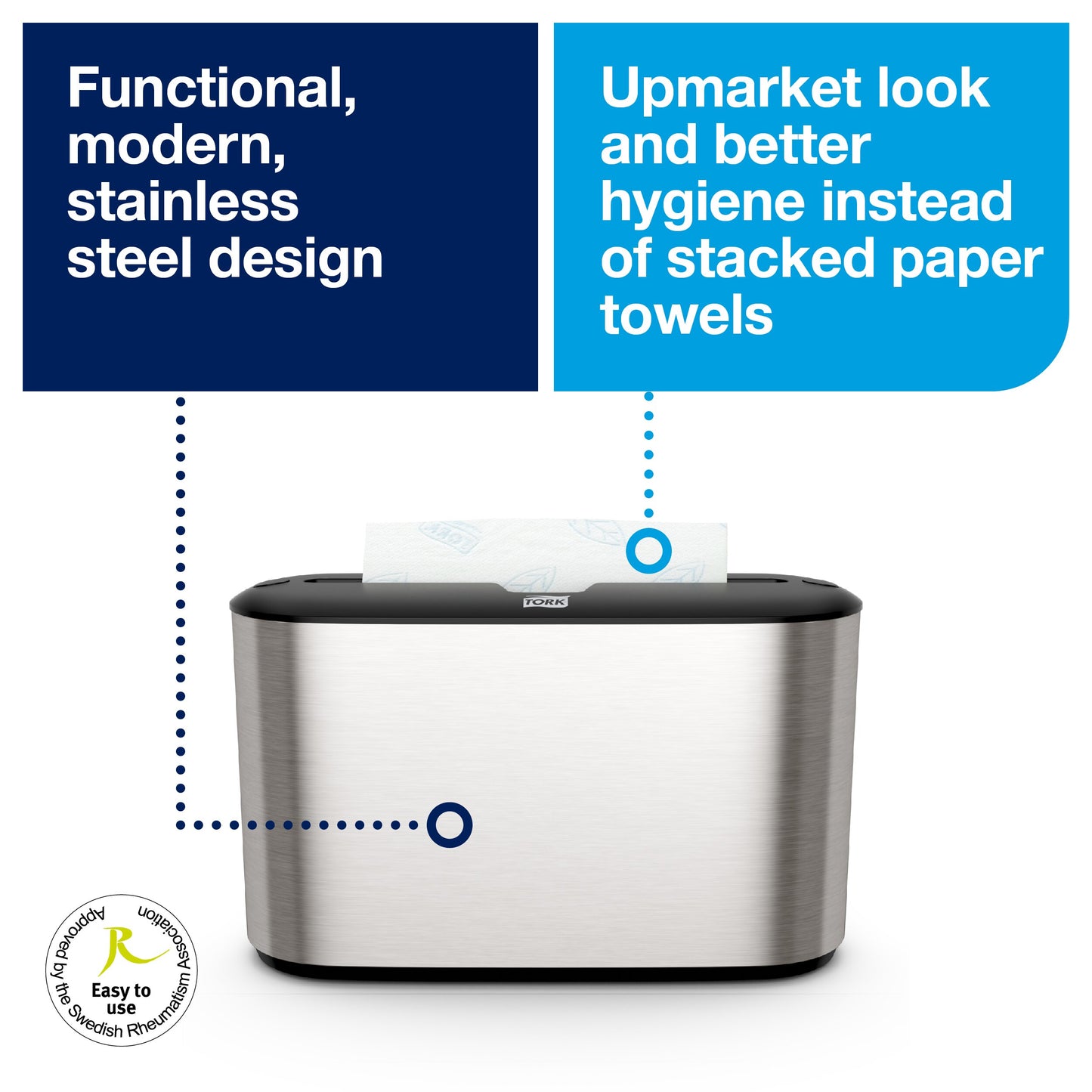 Tork Xpress Countertop Multifold Hand Towel Dispenser Stainless Steel H2