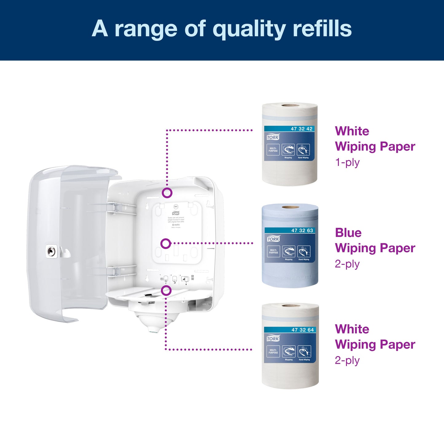 Tork Reflex Centrefeed Dispenser White M4