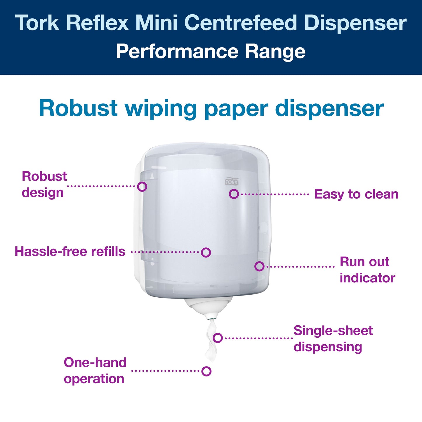 Tork Reflex Centrefeed Dispenser White M4