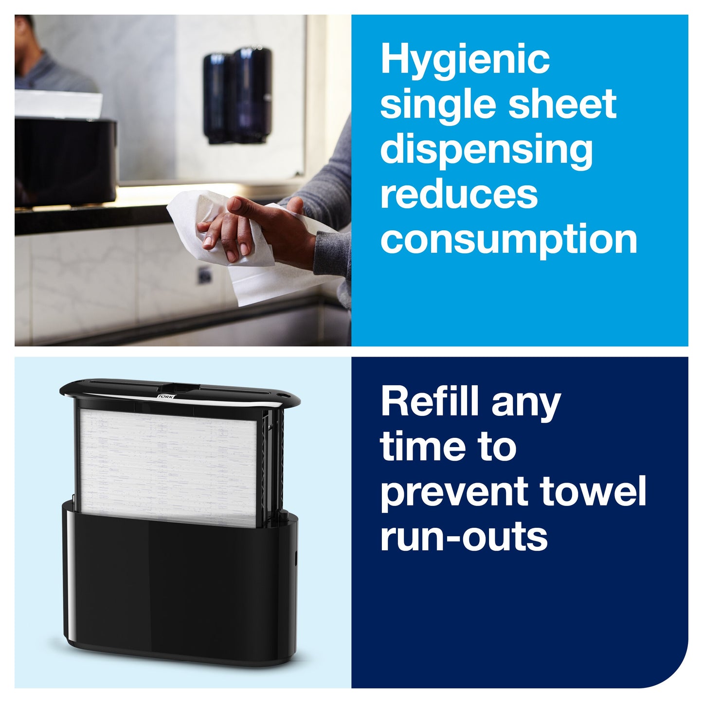 Tork Xpress Countertop Multifold Hand Towel Dispenser Black H2