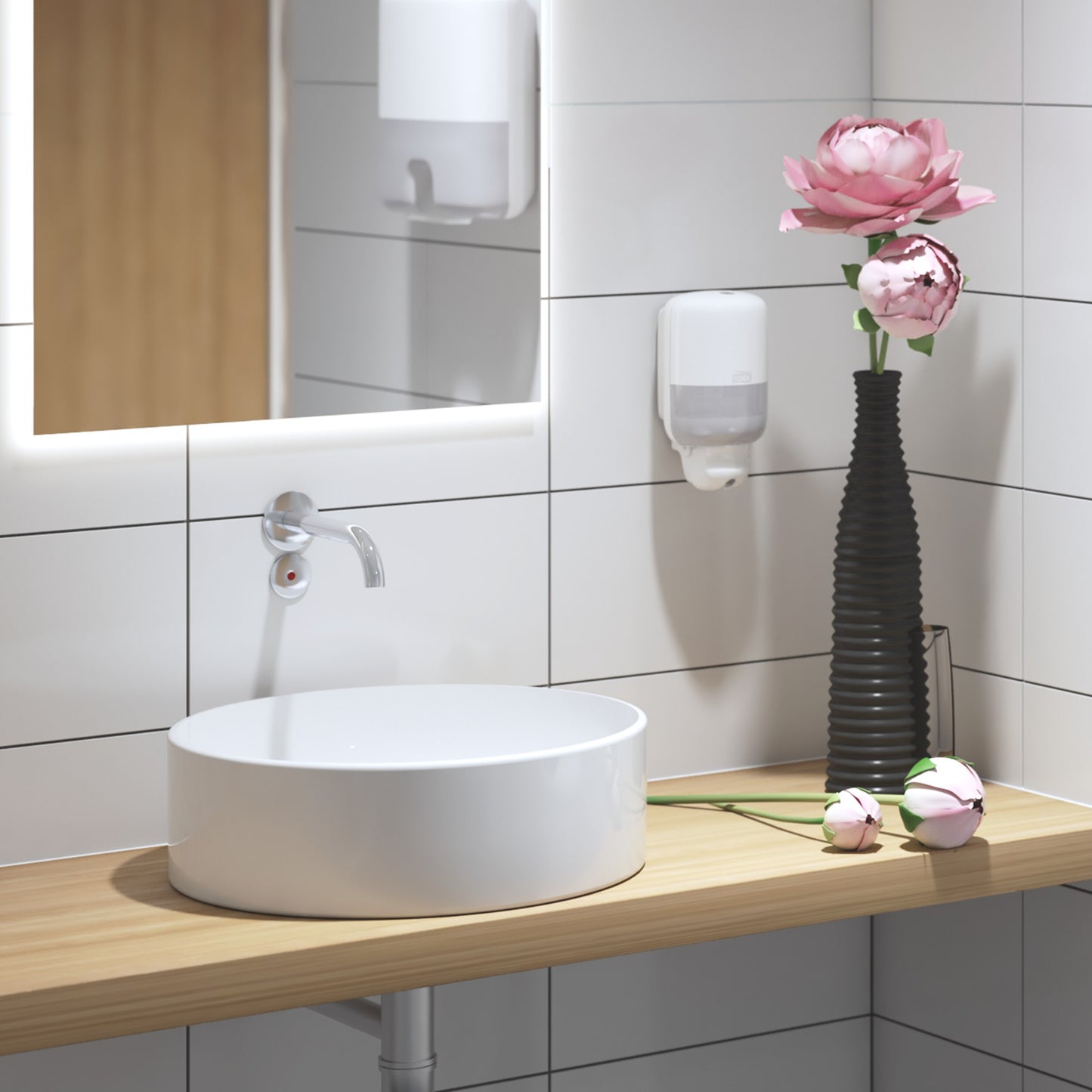 Tork Mini Skincare and Toilet Seat Cleaner Dispenser White S2