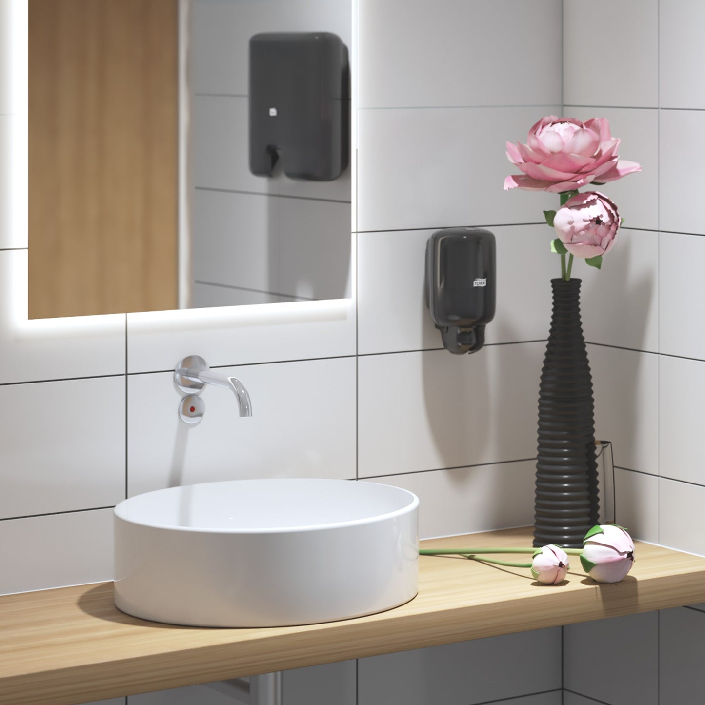 Tork Mini Skincare and Toilet Seat Cleaner Dispenser Black S2