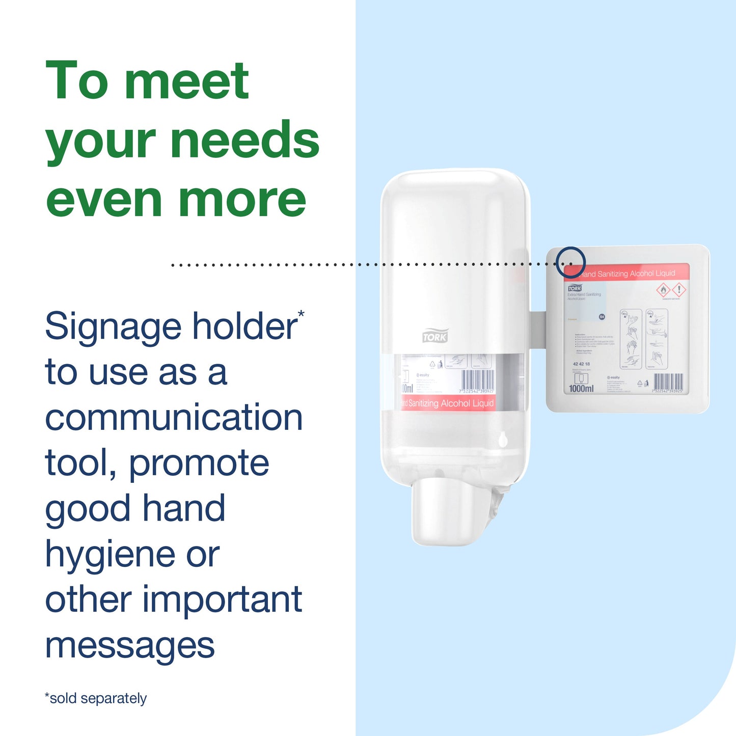 Tork Soap and Sanitiser Dispenser White S4