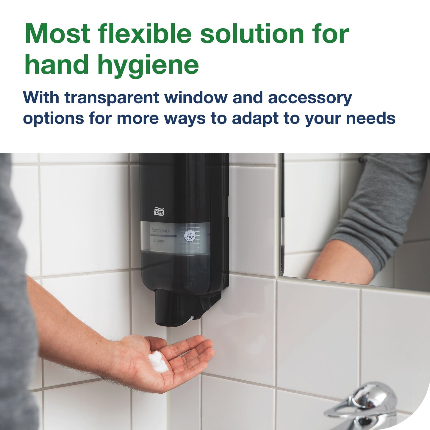 Tork Soap and Sanitiser Dispenser Black S4