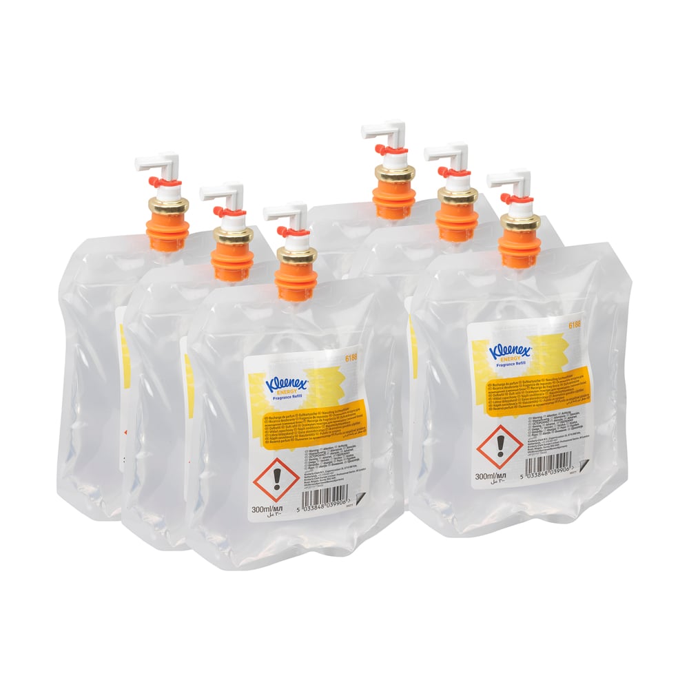 KIMBERLY-CLARK KLEENEX Botanics Aircare Fragrance Refill, Energy, 6x300ml (Code 6188)