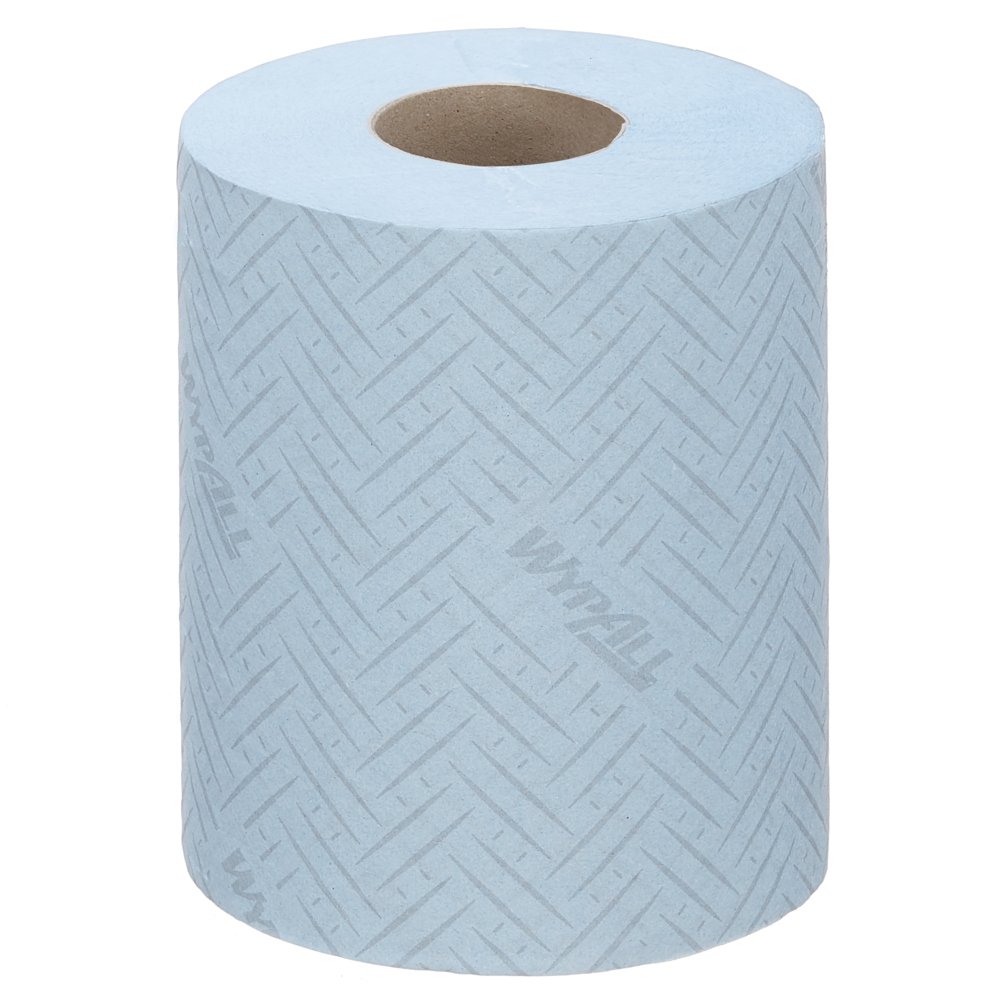WypAll L10 Service & Retail Wiping Paper - 1 Ply Centrefeed Blue Roll - 6 Rolls x 280 Paper Wipes (1,680 total) - Code 6220