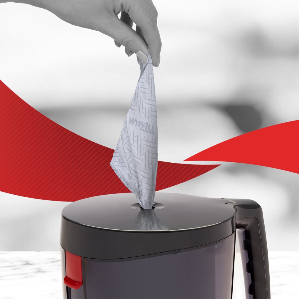 WypAll L10 Service & Retail Wiping Paper - 1 Ply Centrefeed Blue Roll - 6 Rolls x 280 Paper Wipes (1,680 total) - Code 6220