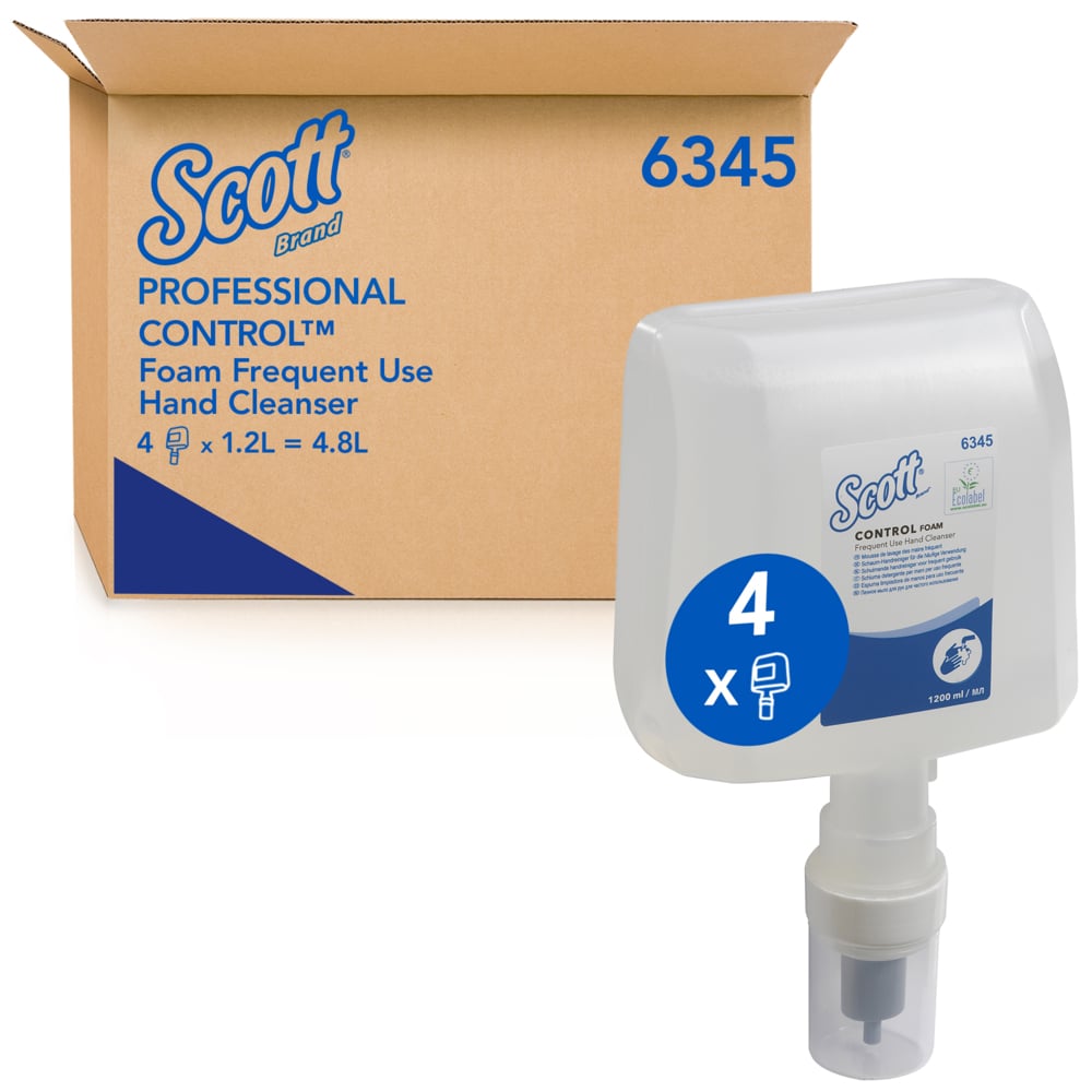 KIMBERLY-CLARK SCOTT CONTROL Foam Frequent Use Hand Cleanser Refill (4 x 1.2L) (Code 6345)
