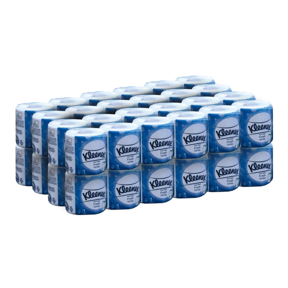 KIMBERLY-CLARK KLEENEX Toilet Tissue - Wrapped / White / 2 Ply (Pack of 48 Rolls) (Code 6416)