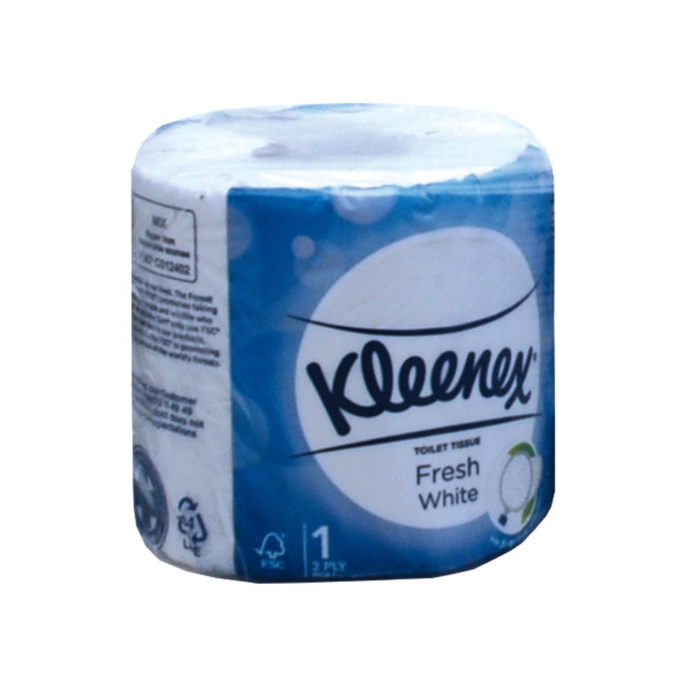 KIMBERLY-CLARK KLEENEX Toilet Tissue - Wrapped / White / 2 Ply (Pack of 48 Rolls) (Code 6416)