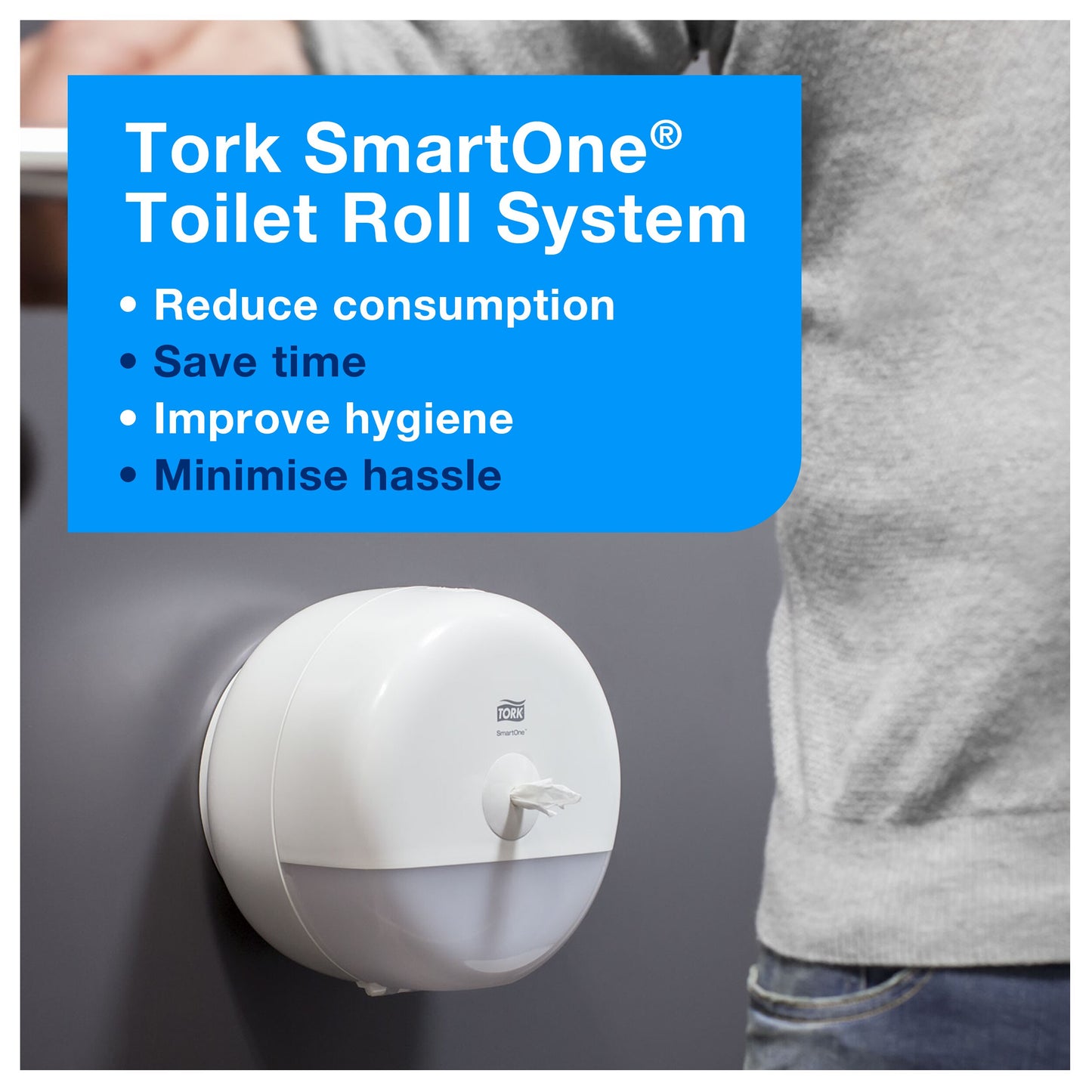 Tork SmartOne Toilet Roll Dispenser White T8