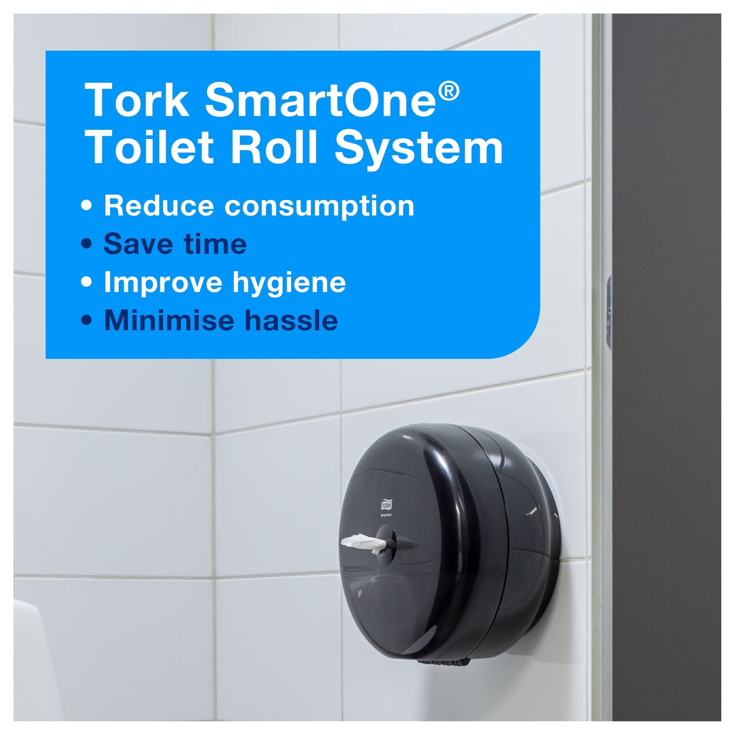 Tork SmartOne Toilet Roll Dispenser Black T8