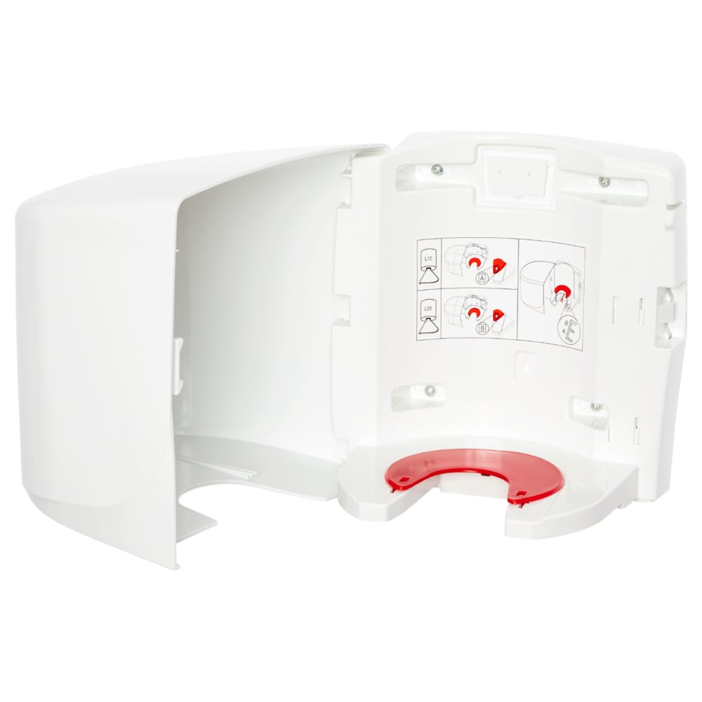 KIMBERLY-CLARK AQUARIUS Roll Control Wiper Dispenser - Centrefeed Roll Dispenser - White, Wall Mounted (Code 7018)