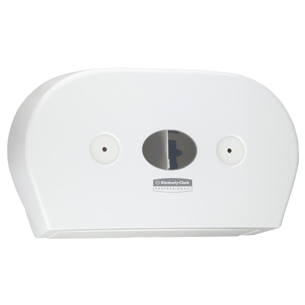 KIMBERLY-CLARK Mini Twin Roll Centrefeed Toilet Tissue Dispenser - White (Code 7186)