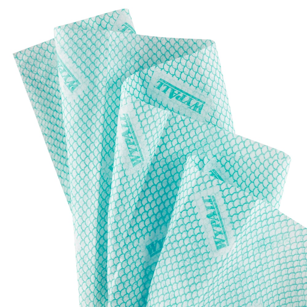 WypAll X50 Critical Clean Colour Coded Cleaning Cloths 7442 - Green Wiping Cloths - 6 Packs x 50 Interfolded Colour Coded Cloths (300 total)