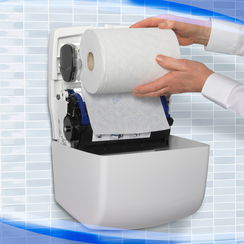 KIMBERLY-CLARK AQUARIUS Slimroll Rolled Hand Towel Dispenser - White (NEW) (Code 7955)