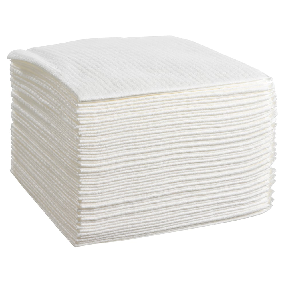 WypAll X80 Power Clean Cleaning Cloths 8388 - Reusable Cloths - 4 Packs x 50 Quarterfold, White, Absorbent Cloths (200 Total)
