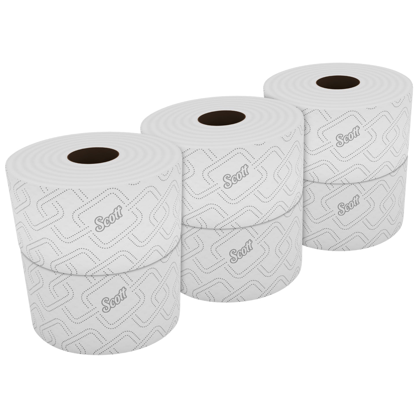 KIMBERLY-CLARK SCOTT CONTROL Twin Toilet Tissue - 2 Ply Toilet Paper Centrefeed Rolls (Pack of 6 Toilet Rolls) (Code 8595)