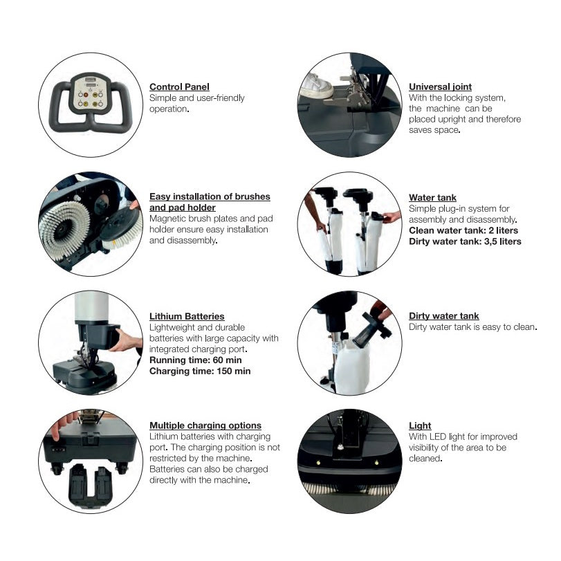 Arcora Blancus 40 Compact Scrubber Dryer (Battery)