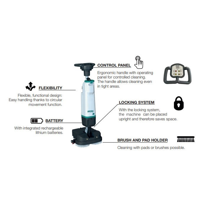 Arcora Tiger 40 Compact Scrubber Dryer (Lithium Battery)