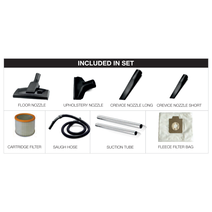 Arcora Ecoblack S9Q Dry Vacuum Cleaner (7L)