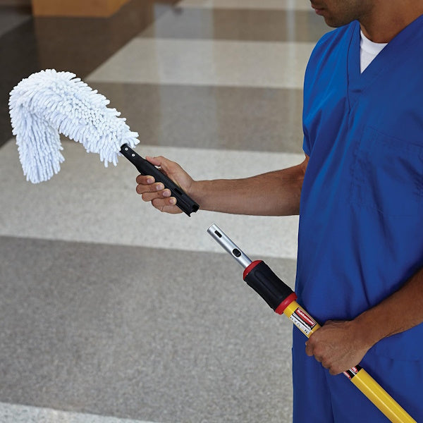 Rubbermaid HYGEN Quick-Connect Flexible Dusting Wand with High Performance Microfibre Sleeve