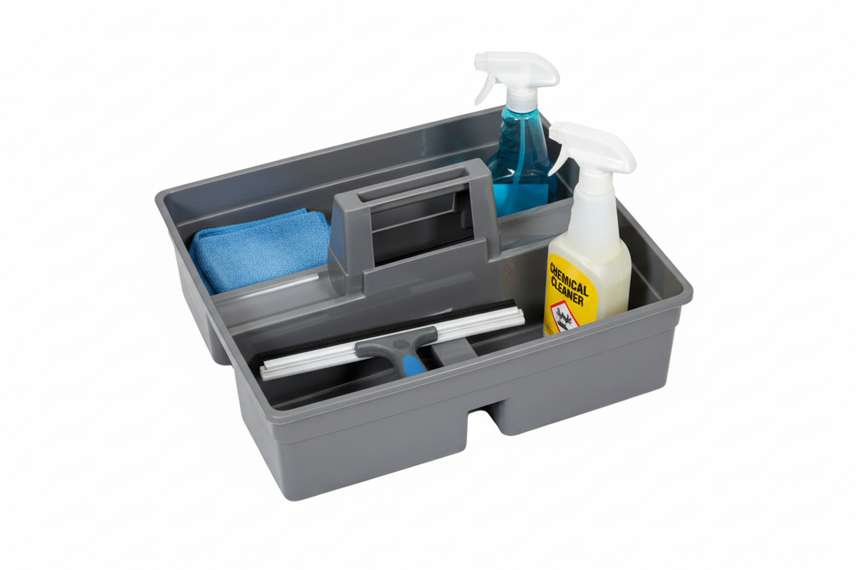 Cleaning Supplies Storage Caddy Portable Basket with Handle