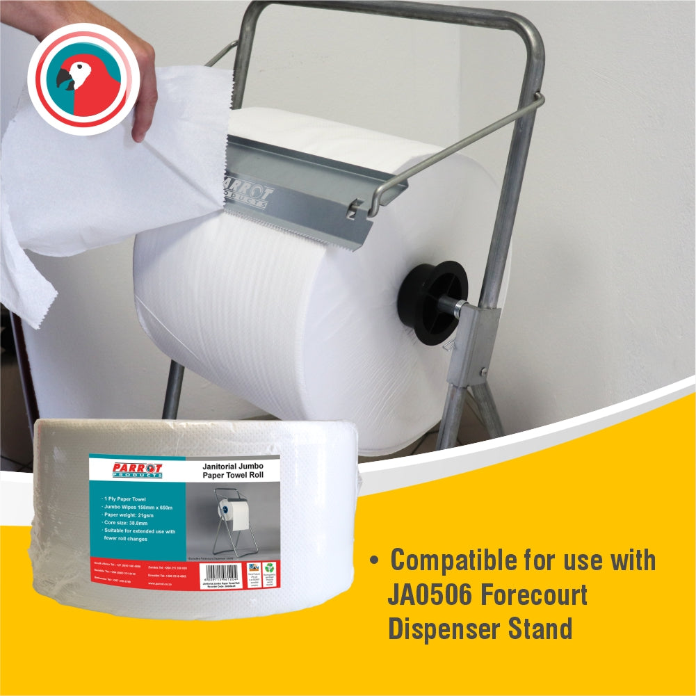 Parrot Jumbo Roll 158mm 1 Ply 650m (JA0404JR)