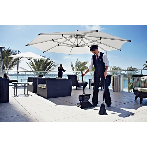 Rubbermaid Lobby Pro Dustpan with long Handle, Black