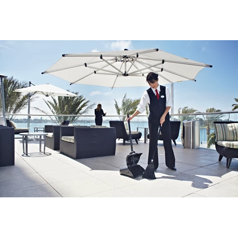 Rubbermaid Lobby Pro Dustpan with long Handle, Black