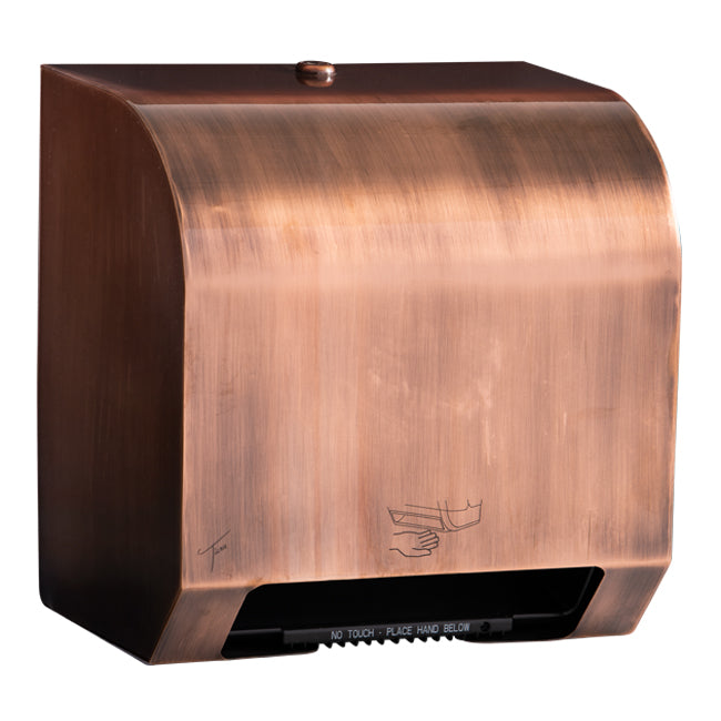 Ticra Mini Sensor Rolled Paper Towel Dispenser Copper Gloss Clean Source