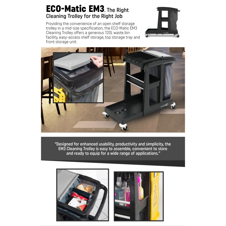 Numatic EM3 Janitorial Trolley