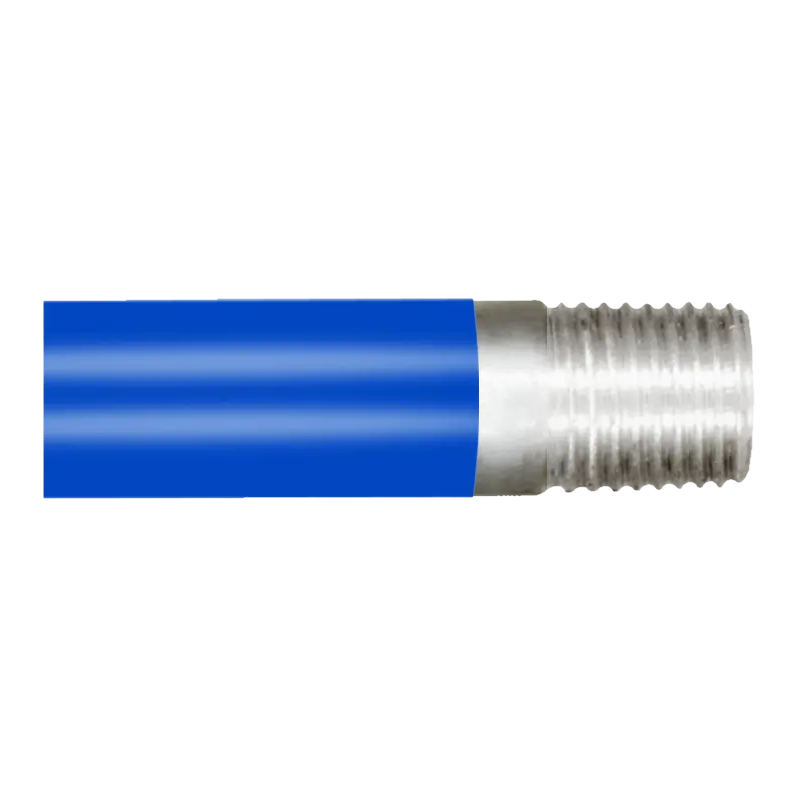 Prism Aluminium Handle with Moulded Top and Aluminium Bottom Thread (1.2m x 25mm)