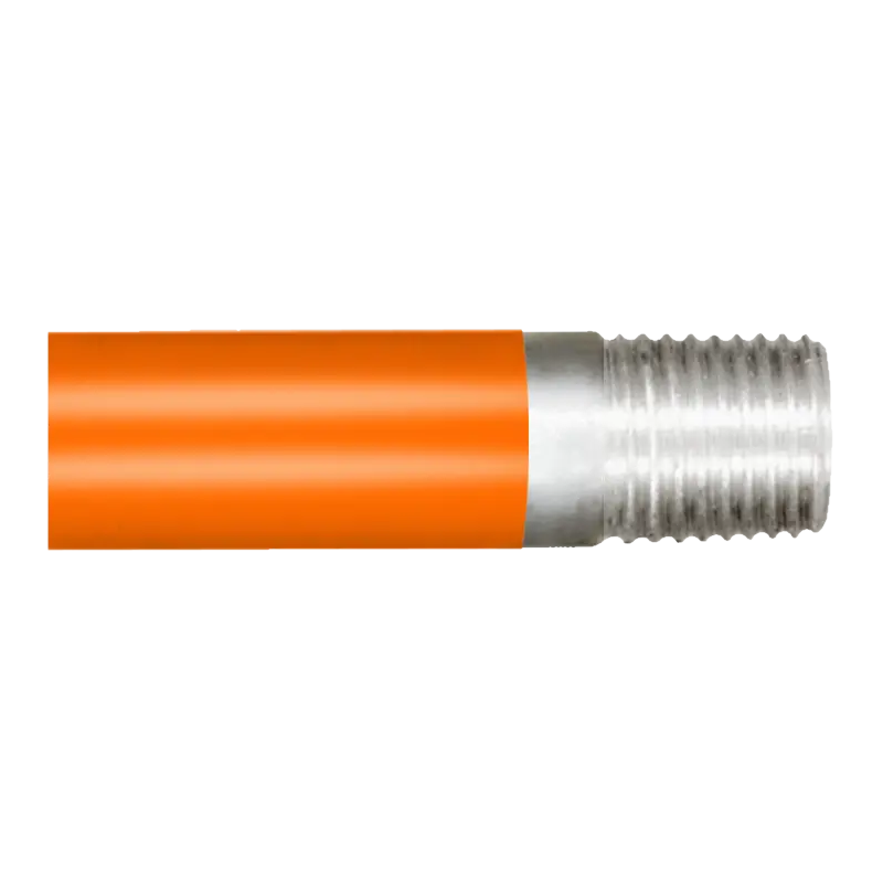 Prism Aluminium Handle with Moulded Top and Aluminium Bottom Thread (1.2m x 25mm)