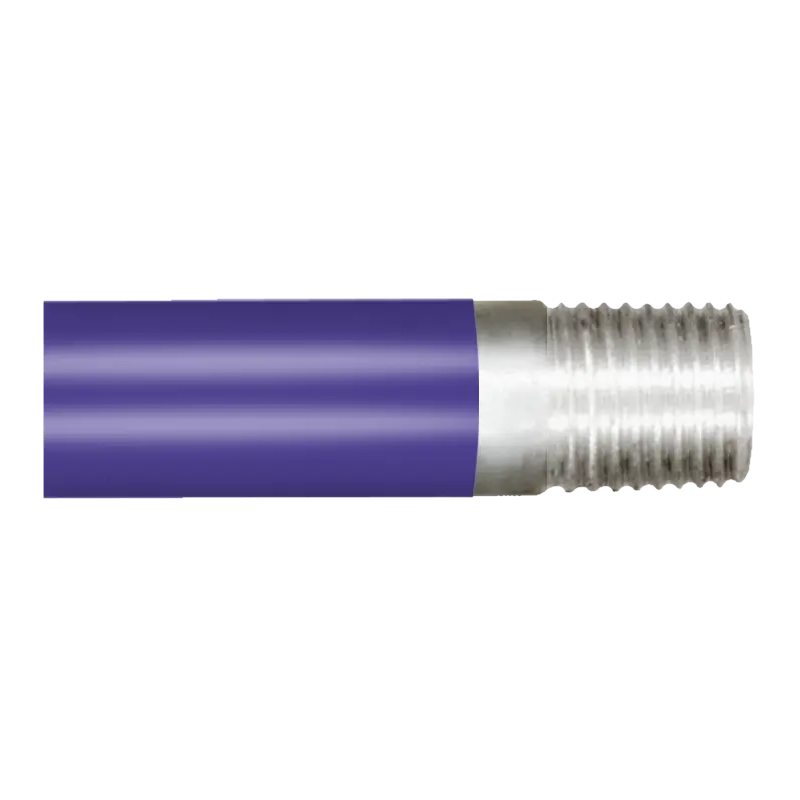Prism Aluminium Handle with Moulded Top and Aluminium Bottom Thread (1.2m x 25mm)