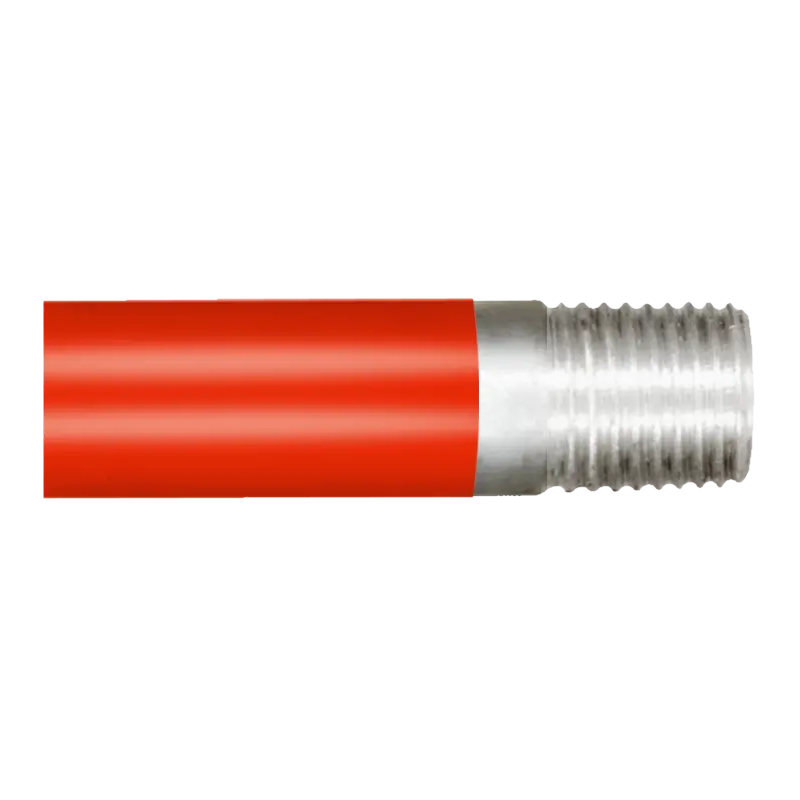 Prism Aluminium Handle with Moulded Top and Aluminium Bottom Thread (1.2m x 25mm)