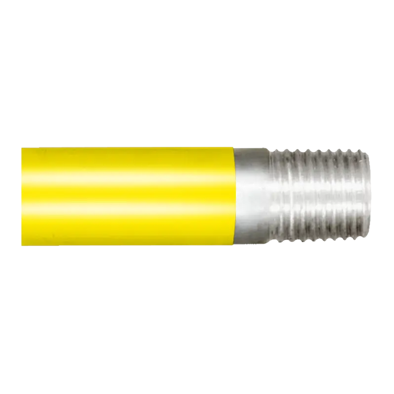 Prism Aluminium Handle with Moulded Top and Aluminium Bottom Thread (1.2m x 25mm)
