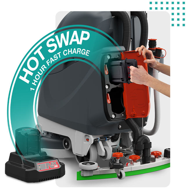 Numatic TTB3045NXR Scrubber Dryer (Battery)