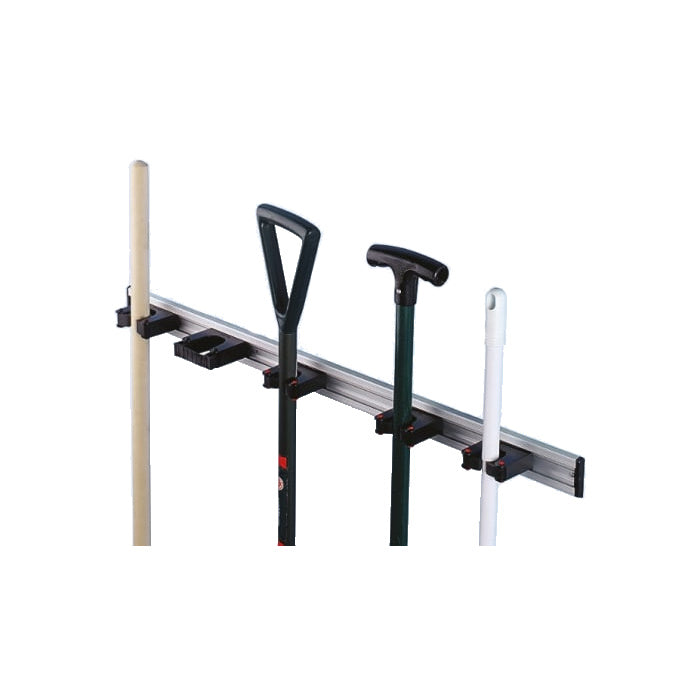 Wall Rail With Black End Clips