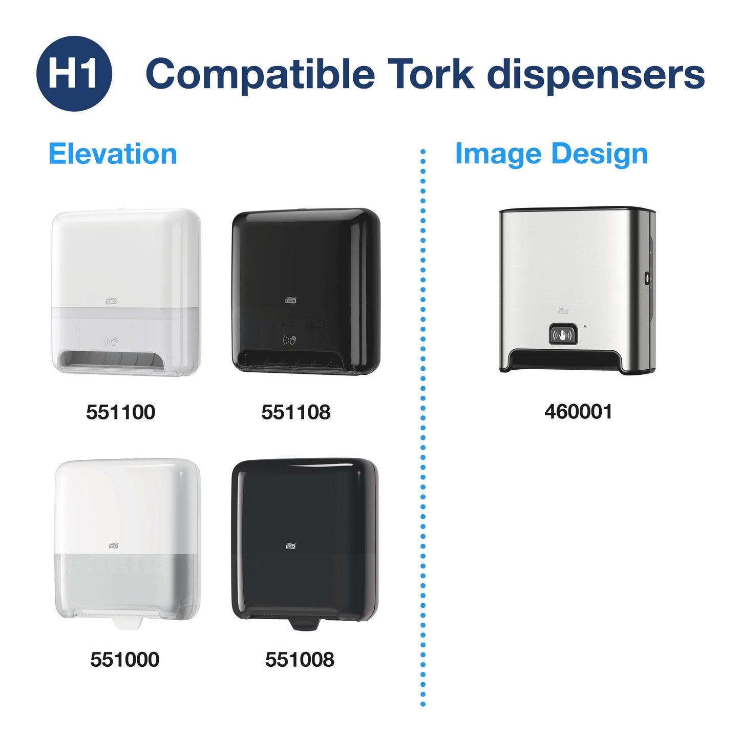 Tork Matic Soft Paper Hand Towels White with Grey Leaf H1