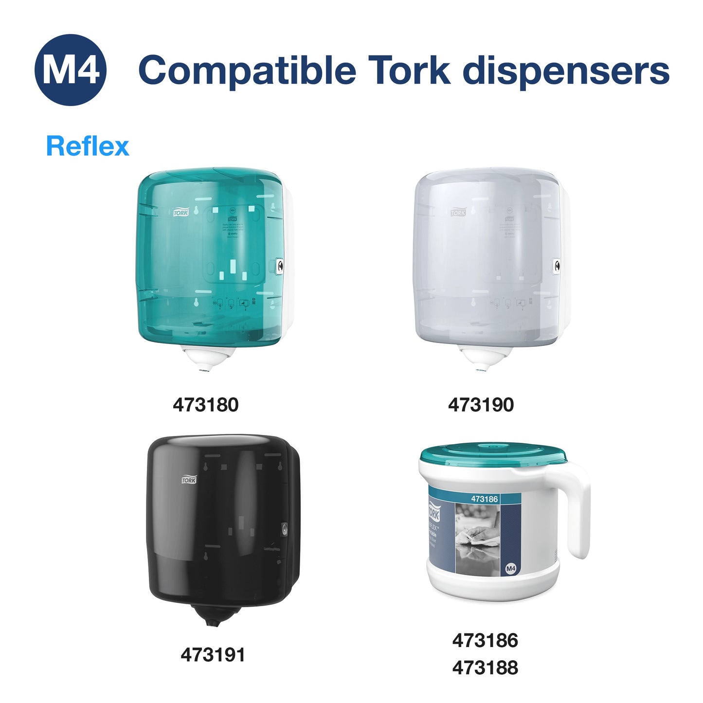 Tork Reflex Wiping Paper Towel White Plus M4