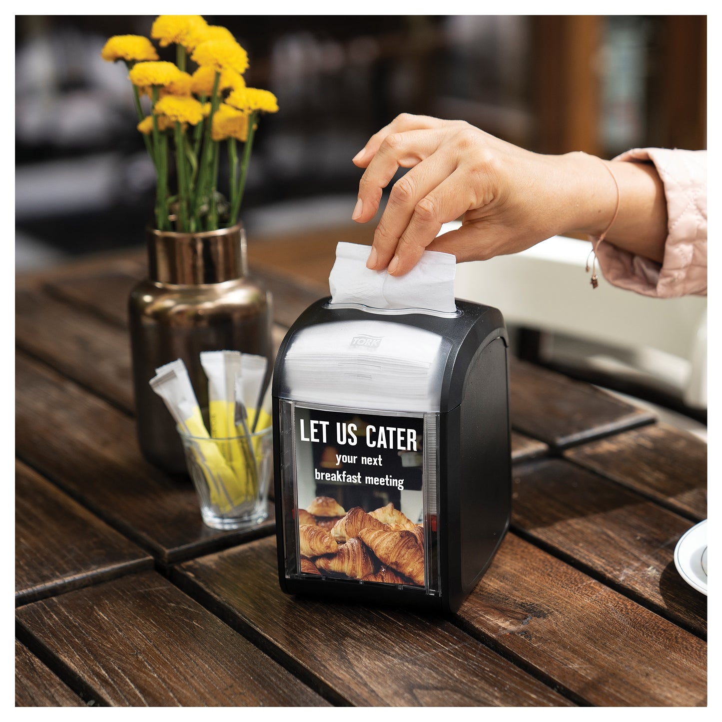 Tork Xpressnap Fit Tabletop Napkin Dispenser Black N14