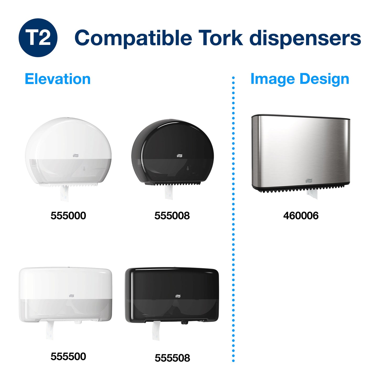 Tork Mini Jumbo Toilet Paper Roll White T2