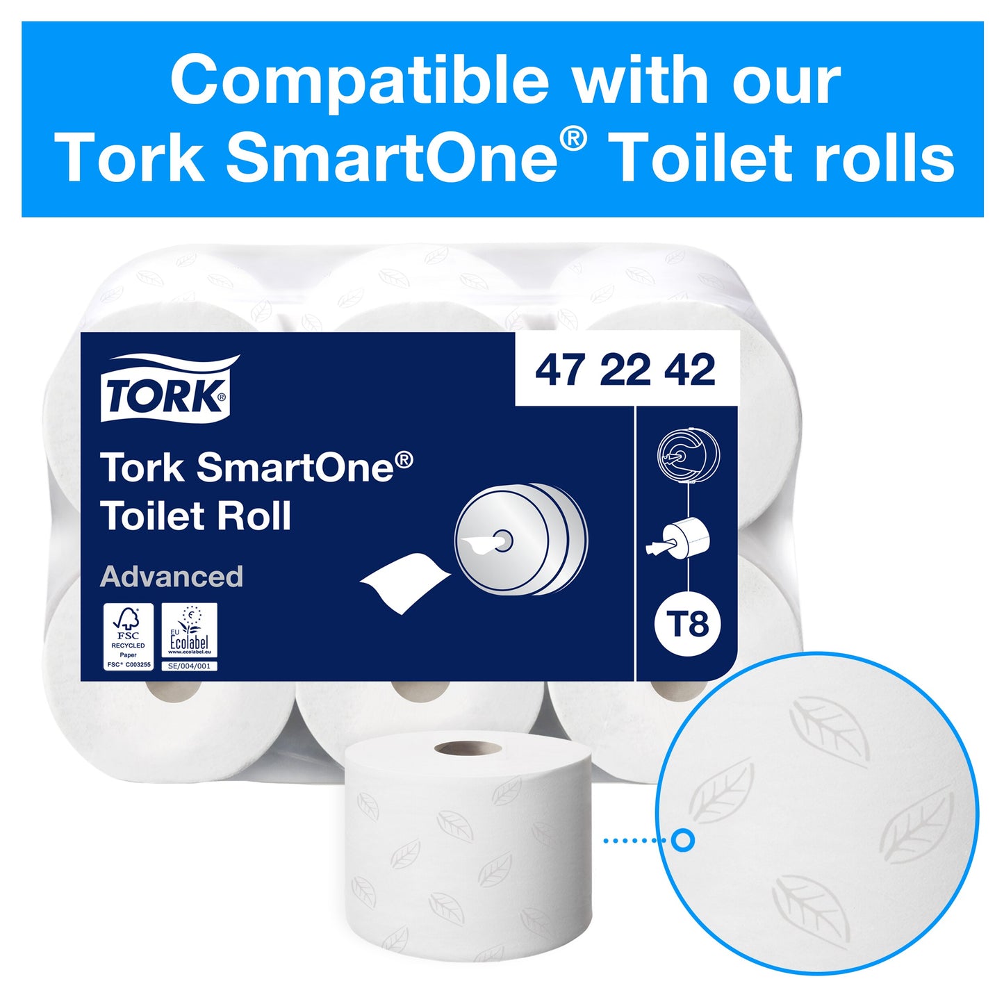 Tork SmartOne Toilet Roll Dispenser Black T8