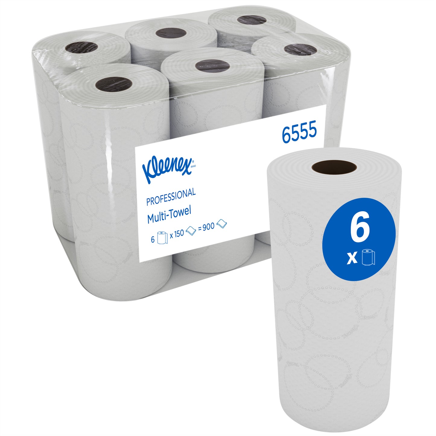 KIMBERLY-CLARK KLEENEX Multi-Towel Small - 2 Ply (Pack of 6 Rolls) (Code 6555)
