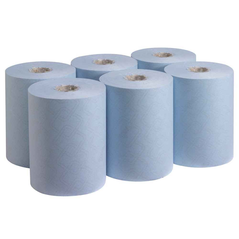 KIMBERLY-CLARK SCOTT ESSENTIAL SLIMROLL Hand Towels / Blue (Pack of 6 Rolls) (Code 6696)